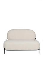 Moderne witte 2-zitsbank – White Label Living Polly (nieuw), 150 tot 200 cm, 75 tot 100 cm, Ophalen of Verzenden, Stof
