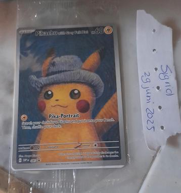 Pikachu van Gogh grey felt hat sealed pokémon kaart beschikbaar voor biedingen