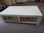 Salontafel wit teakhout, Huis en Inrichting, Tafels | Salontafels, Ophalen, Gebruikt, 100 tot 150 cm, Teakhout