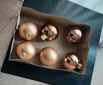 6 Intratuin kerstballen taupe diameter 8 cm, Ophalen, Zo goed als nieuw