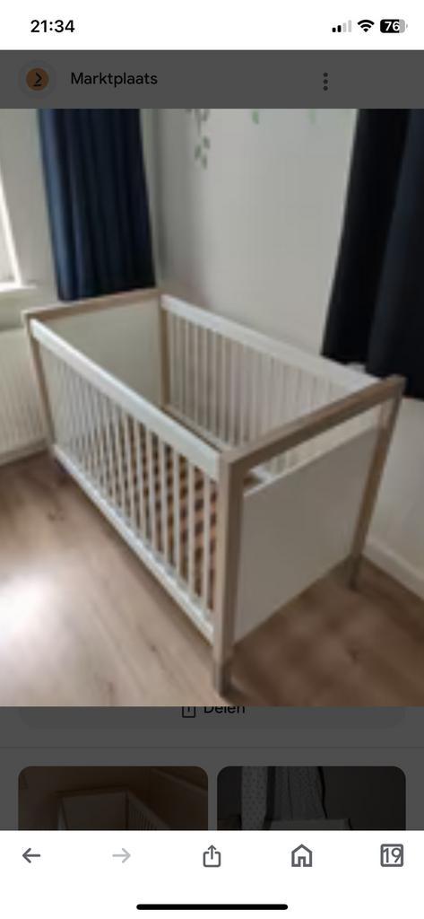 Stevige ledikant Vroomshoop Linea, Kinderen en Baby's, Kinderkamer | Bedden, 180 cm of meer, 85 tot 100 cm, Matras, Ophalen