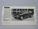 JEN 013 JENSEN SP, knipsel 1971/72, Boeken, Auto's | Folders en Tijdschriften, Ophalen of Verzenden, Zo goed als nieuw, Overige merken