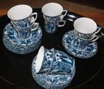 8 Kop en schotels, Lange Lijs, oud, Antiek en Kunst, Antiek | Porselein, Ophalen of Verzenden