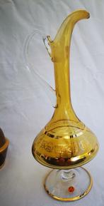 vintage handgemaakt Italië 24K glazen karaf Decanteerkaraf, Ophalen of Verzenden