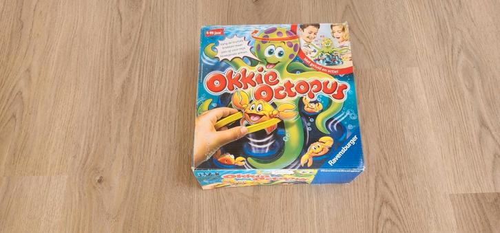 Okkie octopus, Hobby en Vrije tijd, Gezelschapsspellen | Bordspellen, Gebruikt, Drie of vier spelers, Ophalen of Verzenden