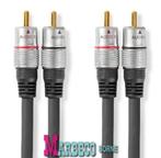 Tulpkabel,Stereo Audiokabel 2x RCA Male - 2x RCA Male 0,8 m