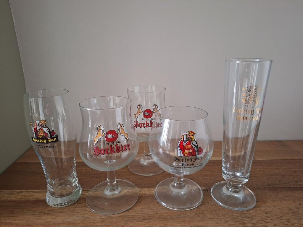 Hertog Jan Bierglazen - Diverse Modellen, Verzamelen, Biermerken, Zo goed als nieuw, Ophalen