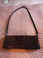 Pater Kaiser zwart leren handtas met panterprint, Ophalen of Verzenden, Nieuw, Zwart, Schoudertasje