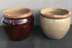 Oud Hollandse kwaliteit terracotta bloempotten 38cm glazuur, Tuin en Terras, Bloempotten, Zo goed als nieuw, Overige vormen, Terracotta