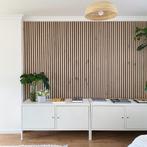 Eiken lattenwand panelen - OP MAAT, 25 tot 50 mm, Eiken, Nieuw, Ophalen of Verzenden