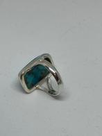Maat 20 Zilveren Ring met Natuurlijke Turkoois, Ophalen, Zilver, Ring, Met edelsteen