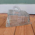 Lucky Vintage Art Deco Glazen Kaasstolp / Boterstolp Vintage, Antiek en Kunst, Ophalen of Verzenden