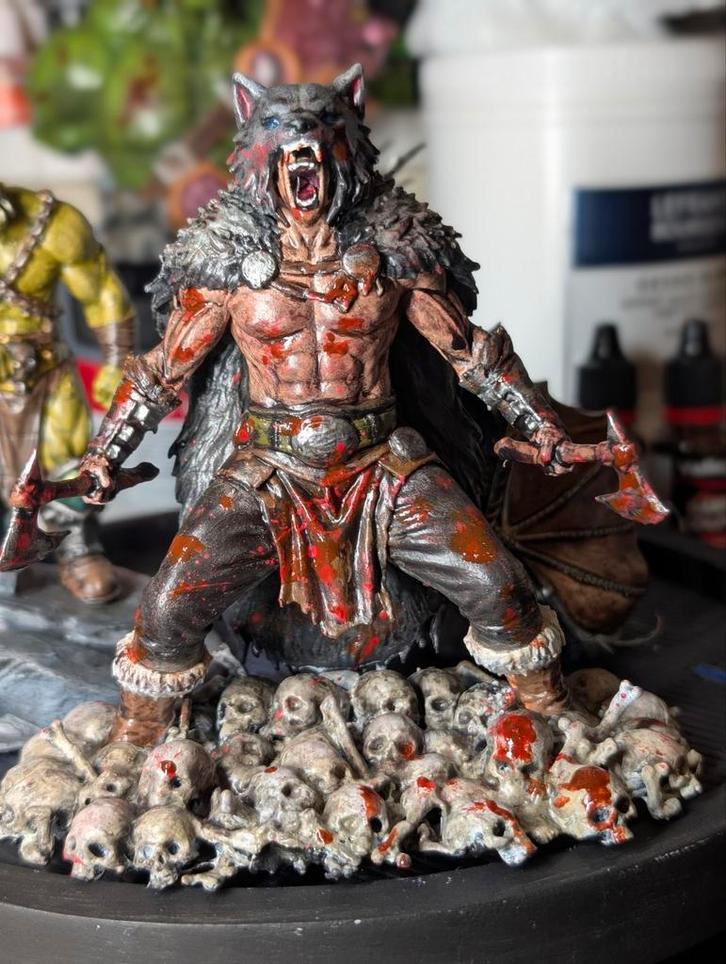 Unieke Viking Berserker – Eigen Ontwerp & Handgeschilderd, Hobby en Vrije tijd, Wargaming, Nieuw, Overige soorten, Ophalen of Verzenden