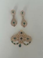 Marokkaanse goedkleurig Set met Groene Accenten, Hangers, Nieuw, Ophalen of Verzenden, Met edelsteen