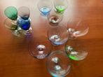 VINTAGE MAX VERBOEKET gekleurde glazen, Antiek en Kunst, Antiek | Glas en Kristal, Ophalen of Verzenden
