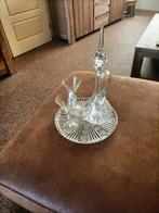 Kristallen Karaf Set met Glazen en Schaal, Antiek en Kunst, Antiek | Glas en Kristal, Ophalen
