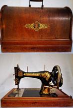 Antieke Singer naaimachine in houten koffer, bouwjaar 1900, Ophalen of Verzenden