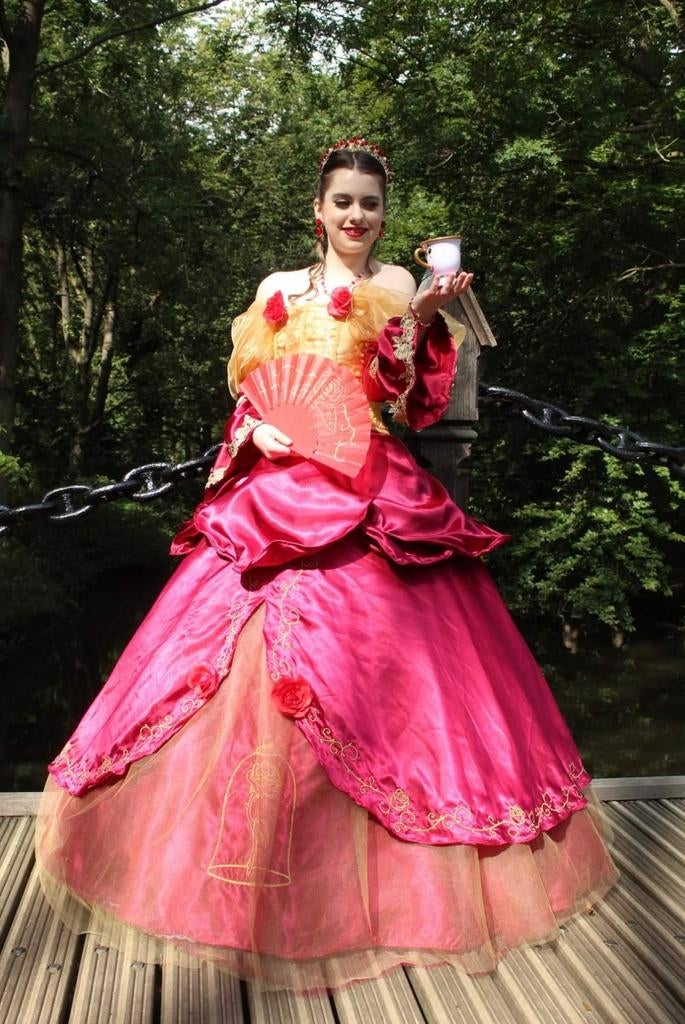 Rozen Koningin Kostuum - Maat S - Handgemaakt, Ophalen of Verzenden, Kleding, Handgemaakt, Maat 36 (S)