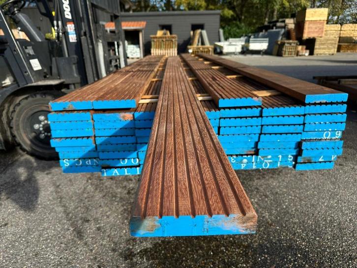 Hardhouten vlonderplank 28x145mm voor maar €10,- per meter!, Tuin en Terras, Terrasdelen en Vlonders, Nieuw, Hout, Ophalen