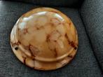 Art Deco Plafondlamp, gemarmerd glas. 35cm diameter, Antiek en Kunst, Ophalen