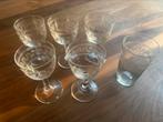 Antieke Edwardiaans geëtste port/sherry glazen, Ophalen of Verzenden