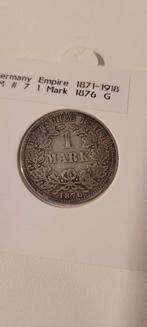 Duitse Mark 1876 G - Zilveren Munt, Ophalen of Verzenden, Duitsland, Losse munt, Zilver