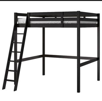 Zwarte Hoogslaper met Ladder 140x200 beschikbaar voor biedingen