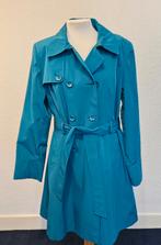 Trenchcoat, mantel, jas – maat 46 – petrol blauw, Kleding | Dames, Jassen | Zomer, Blauw, Maat 46/48 (XL) of groter, Ophalen of Verzenden