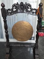 Prachtige koperen Gong in mooi uitgesneden houten frame, Muziek en Instrumenten, Percussie, Ophalen, Melodische percussie
