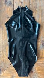 Body (1 way zip) / Latex / Maat S, Verzenden, Zwart, Body of Korset