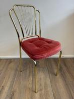 Vintage stoel messing goud hollywood regency ert deco retro, Huis en Inrichting, Stoelen, Ophalen, Zo goed als nieuw, Eén