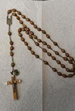 Vintage rozenkrans Italy bruin, Verzamelen, Religie, Ophalen of Verzenden, Zo goed als nieuw, Sieraad, Christendom | Katholiek
