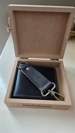 Handgemaakte leren Dachshund portemonnee + sleutelhanger, Ophalen of Verzenden