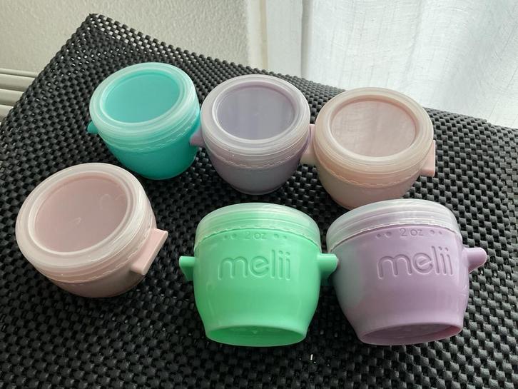 Melli Babyvoeding Bewaarcontainers - 6 stuks diepvries, Kinderen en Baby's, Babyvoeding en Toebehoren, Zo goed als nieuw, Overige typen