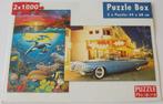 Puzzel *** ONDERWATERWERELD & CADILLAC *** 2x 1000 stukjes, Hobby en Vrije tijd, Denksport en Puzzels, Ophalen of Verzenden, 500 t/m 1500 stukjes
