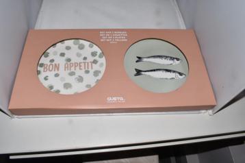 Borden Vis + Bon Apeti Gusta Pation servies beschikbaar voor biedingen