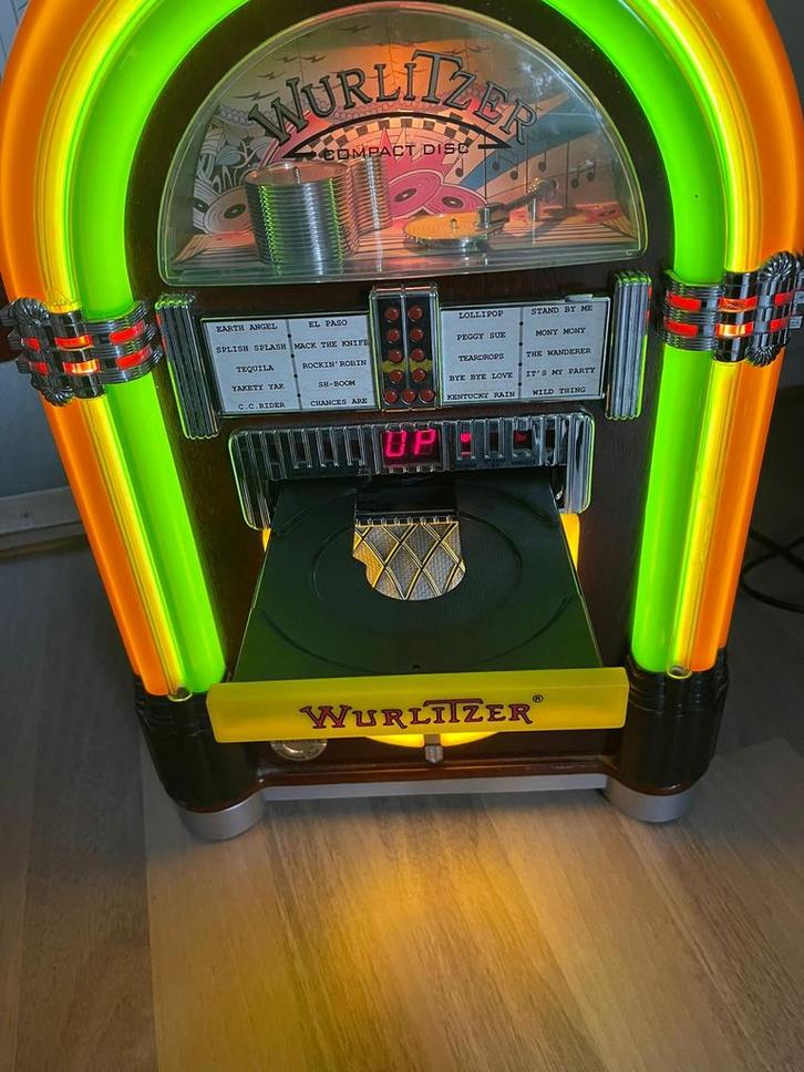 Wurlitzer Mini Jukebox CD-speler, Verzamelen, Automaten | Jukeboxen, Zo goed als nieuw, Wurlitzer, 1970 tot heden, Ophalen of Verzenden