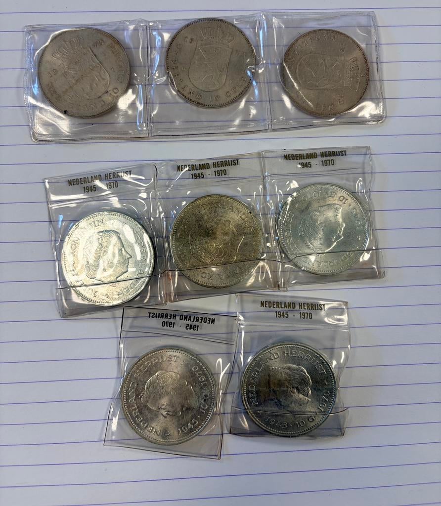 Nederlands zilver, zilveren tientjes, gulden, Postzegels en Munten, Munten | Nederland, Ophalen of Verzenden, Overige waardes