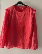 Roze top met ruffle mouwen maat L, Ophalen of Verzenden, Zo goed als nieuw, Roze