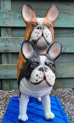 Franse bulldog´s stoute honden,hot dogs voor in&out,, Tuin en Terras, Tuinbeelden, Ophalen, Nieuw, Kunststof, Dierenbeeld