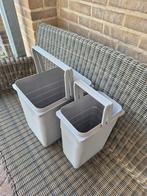 Set van 2 Ninka afvalbakken - grijs, Huis en Inrichting, Woonaccessoires | Prullenbakken, Kunststof, Gebruikt, Ophalen of Verzenden