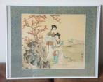 Litho 2 chinese vrouwen in trad. Kleding China, Antiek en Kunst, Ophalen