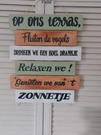 Houten tekstbord tekstladder naar uw idee gemaakt, Tuin en Terras, Tuinwanddecoratie, Nieuw, Ophalen of Verzenden