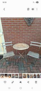Te koop leuk bistro setje, Tuin en Terras, Ophalen of Verzenden, Zo goed als nieuw, Rond