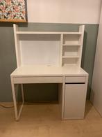 Bureau Micke (IKEA) wit met opbouw, Huis en Inrichting, Bureaus, Ophalen of Verzenden, Zo goed als nieuw, Bureau