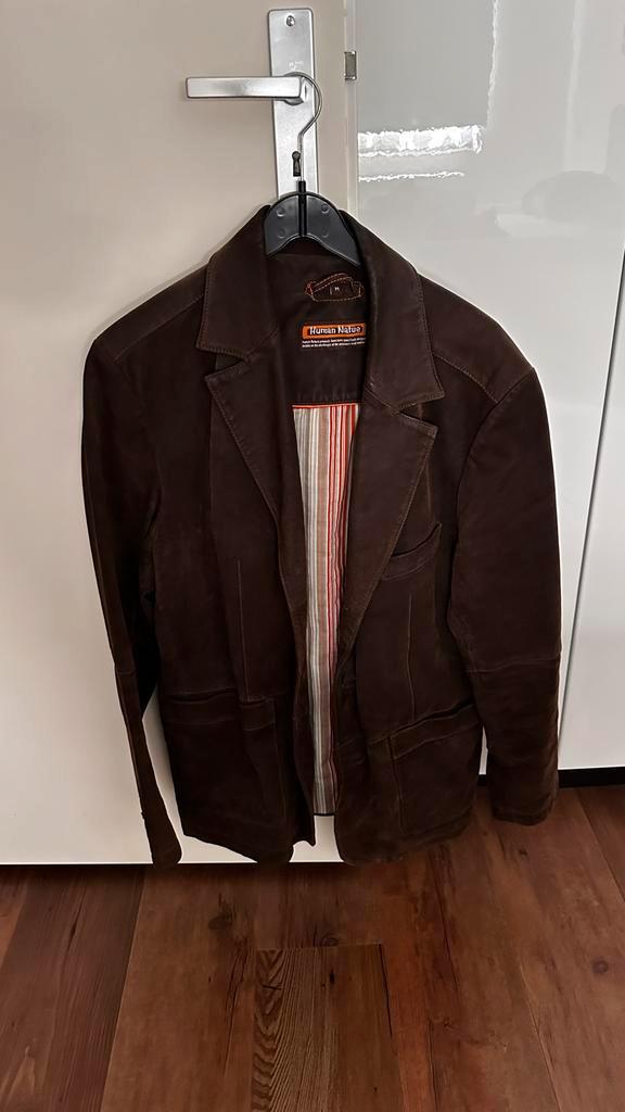 Bruine Leren Human Nature Jas - Maat M, Kleding | Heren, Jassen | Zomer, Gedragen, Maat 48/50 (M), Bruin, Ophalen of Verzenden