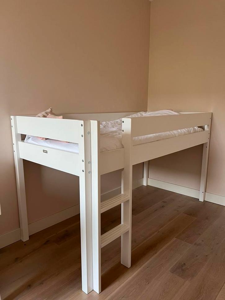 Bopita Half hoogslapen  Wit, Kinderen en Baby's, Kinderkamer | Stapelbedden en Hoogslapers, Zo goed als nieuw, Halfhoogslaper