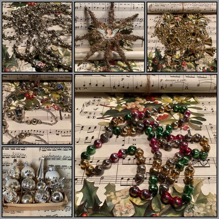 Feathertree kralenslingers, tinselornamenten, piek etc.., Diversen, Kerst, Gebruikt, Ophalen of Verzenden