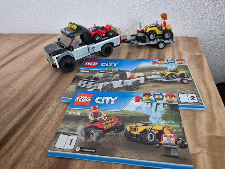 Lego City 60148 ATV raceteam, Kinderen en Baby's, Speelgoed | Duplo en Lego, Gebruikt, Lego, Complete set, Ophalen of Verzenden