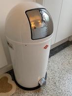 Mooie witte wesco kickboy - 40 l, Huis en Inrichting, Overige materialen, Gebruikt, Met pedaal, 40 liter of meer